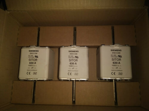 Siemens SITOR Fuses 3NE3336 3NE3 336 630A 1000V made in Germany