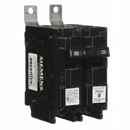 SIEMENS B225H 2P Standard Bolt On Circuit Breaker 25A 120/240VAC