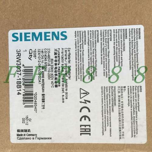 ONE NEW Siemens 3RW3037-1BB14 30KW