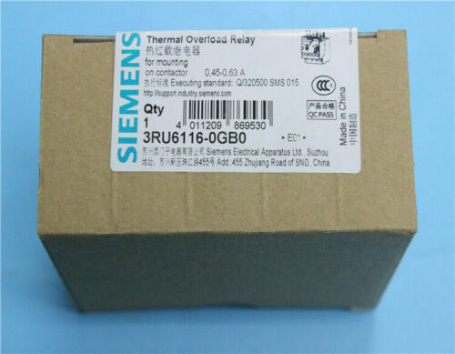 Siemens 3RU6116-0GB0 0.45-0.63A Thermal relay New #YY0