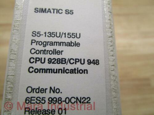 Siemens 6ES5 998-0CN22 Programmable Controller Manual