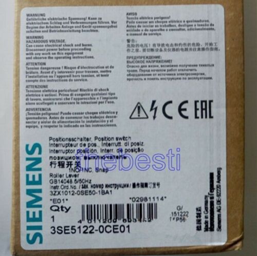 One PC New Siemens Whole Trip Switches 3SE5122-0CE01 = 3SE2100-1E In Box