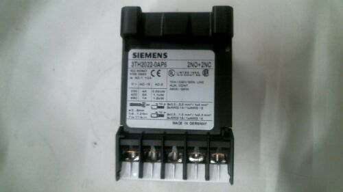 SIEMENS 3TH2022-0AP6 CONTROL RELAY 220-240V 50-60HZ 10A -FREE SHIPPING
