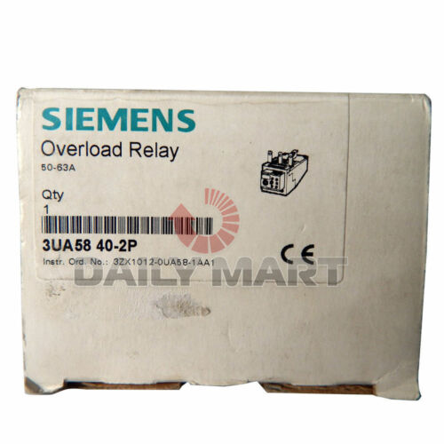 New Siemens 3UA58-40-2P Motor Starter Overload Relays Bimetal Thermal 3UA58402P