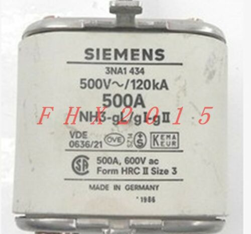 ONE NEW Siemens 3NA1434 500A 500V gL NH3 3NA1432/1436