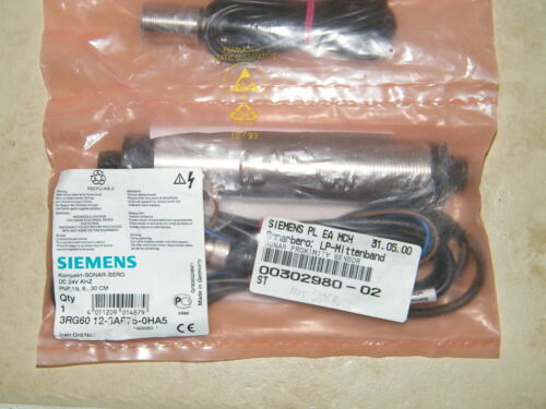 SIEMENS SONAR BERO PROXIMITY SENSOR, 00302980-02, 3RG60 12 3AF75-0HA5, SONARBERO