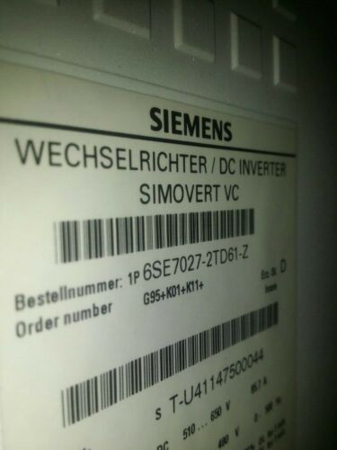 SIEMENS SIMOVERT VC 6SE7027-2TD61-Z NEW IN BOX! FAST SHIPPING!