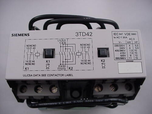 Siemens 3TD42 02-2BA4 Reversing Contactor 3TD4202-2BA4 Ships on the Same Day