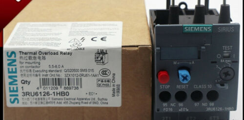 Siemens 3RU6126-1HB0 5.5-8A Thermal relay New