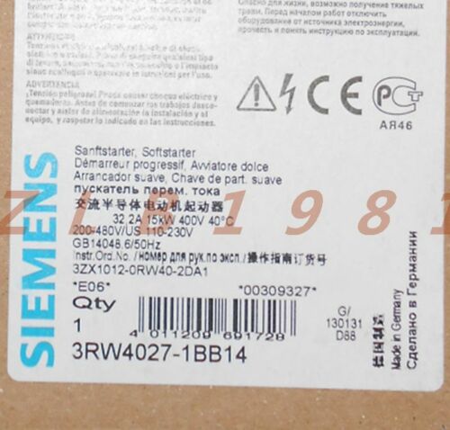 ONE NEW- Siemens 3RW4055-6BB44