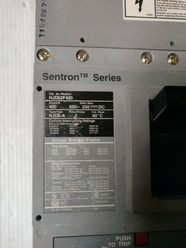 Siemens HJD6A HDJ 400A Frame 300A Trip 2 Pole Breaker HJD62F400 new