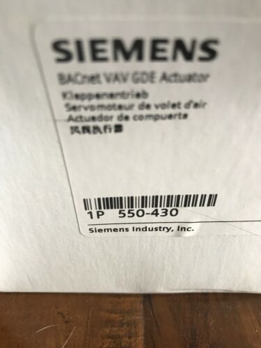 Siemens BACNET VAV GDE ACTUATOR 1P 550-430
