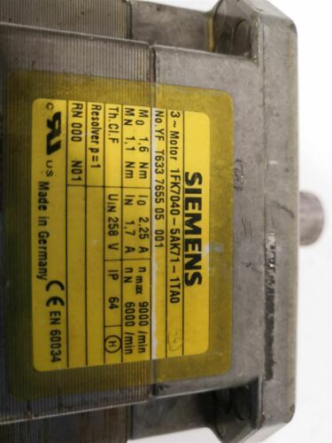 Siemens 1FK7040-5AK71-1TA Servo Motor
