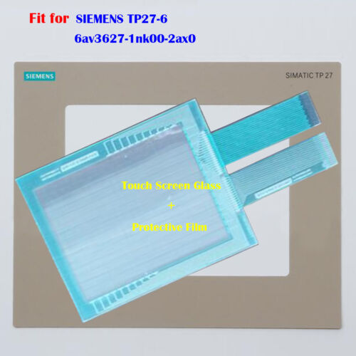 New for SIEMENS TP27-6 6av3627-1nk00-2ax0 Touch Screen Glass + Protective Film