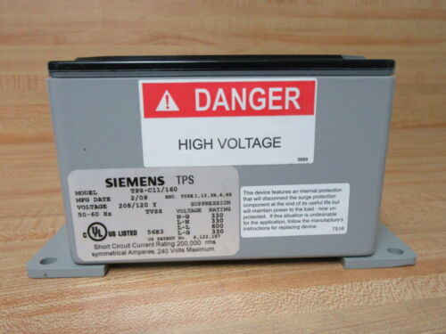 Siemens TPS-C11/160 Voltage Surge Suppressor TPSC11160
