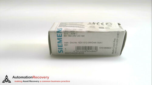 SIEMENS 8WD4428-6XB, SIRIUS LED RED LAMPE, 24V AC/DC, 16 MA, NEW #121397
