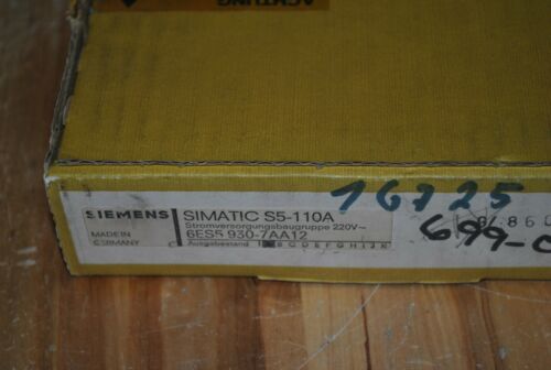 NEW SIEMENS POWER SUPPLY MODULE 220V 5V S5-110 6ES5 930-7AA12 S5-110A