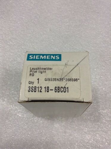 Siemens 3SB12 18-6BC01 Pilot Light RD 16/22/30mm NEW!!!