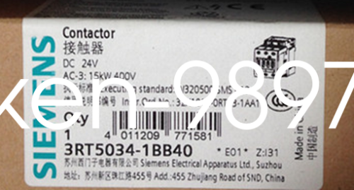 1PC NEW For Siemens Contactor 3RT5034-1BB40 3RT50341BB40