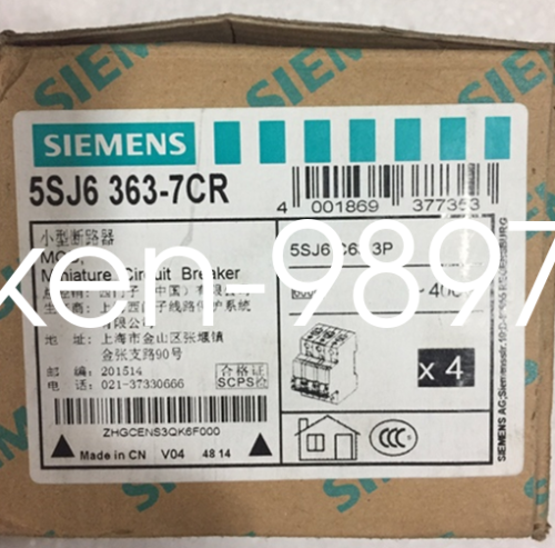 1PC New Siemens 5SJ6363-7CR 3P 63A