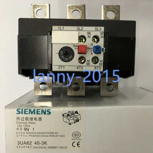 1PC NEW Siemens Thermal Overload Relay 3UA6240-3K 120-150A