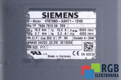1FK7083-5AH71-1EH3 SIEMENS STATOR ID79933