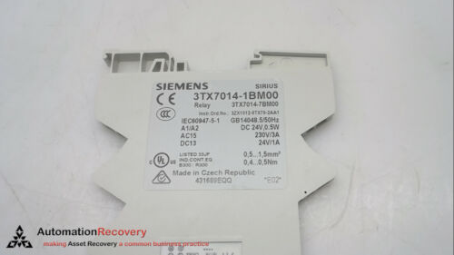 SIEMENS 3TX7014-1BM00 - PACK OF 5 -INTERFACE RELAY WITH NO/NC CONTACTS,