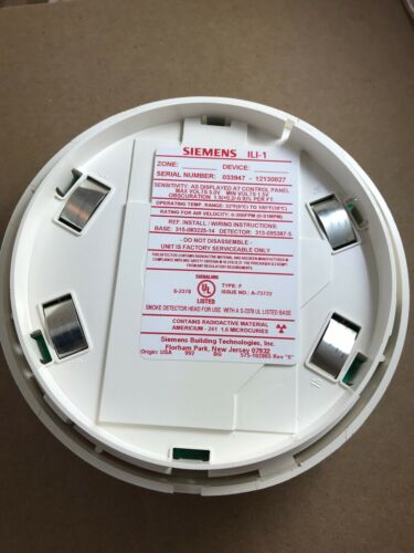 Siemens ILI-1 Intelligent Smoke Ionization Detector *New* *Rare* *Discontinued*