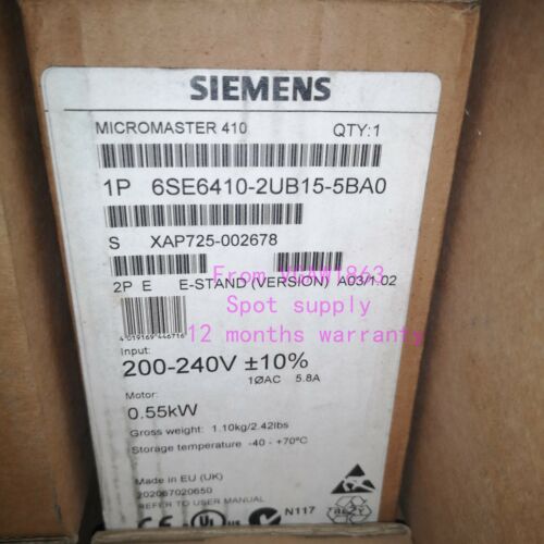 1PC SIEMENS 6SE6410-2UB15-5BA0 FAST Delivery
