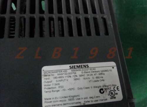 ONE NEW- Siemens Micromaster Drive Inverter 6SE6430-2UD27-5CA0