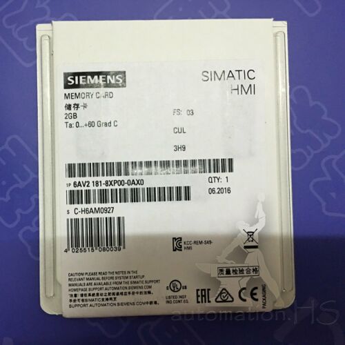New Siemens 6AV2181-8XP00-0AX0 SD memory card 2GB 6AV2 181-8XP00-0AX0