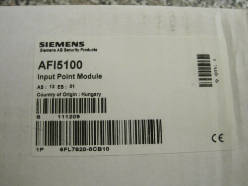 New Siemens SIPASS IPM-010 6FL7820-8CB10 Integrated Input Point Module AFI5100