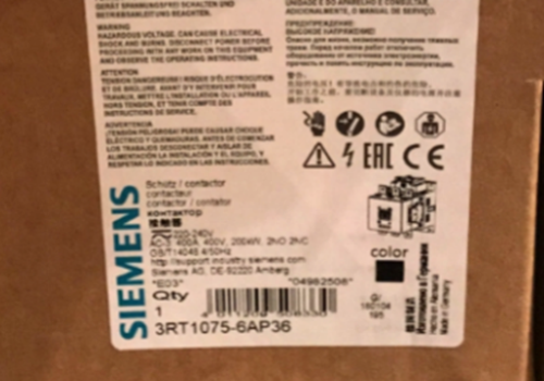 1PC New Siemens Contactor 3RT1075-6AP36 AC-3 400A 200kW 400V