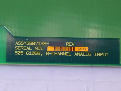 Siemens 505-6108B, 2807139 8 CH Input Analog Module T97123