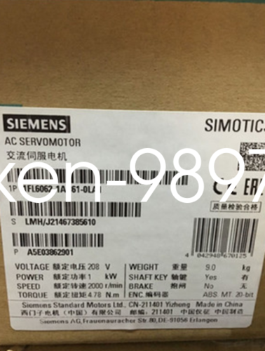 1PC NEW SIEMENS Servo Motor 1FL6062-1AC61-0LA1 #RS8