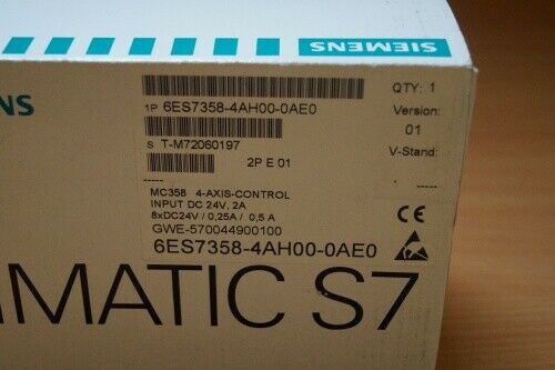 Siemens 6es7358-4ah00-0ae0 Mc358 4-axis-control 6es7 358-4ah00-0ae0