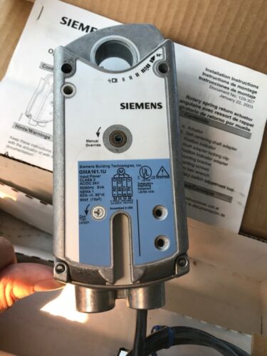 New Siemens GMA161. 1U Open Air Actuator SR 24V, 62 In. Lb, 0-10