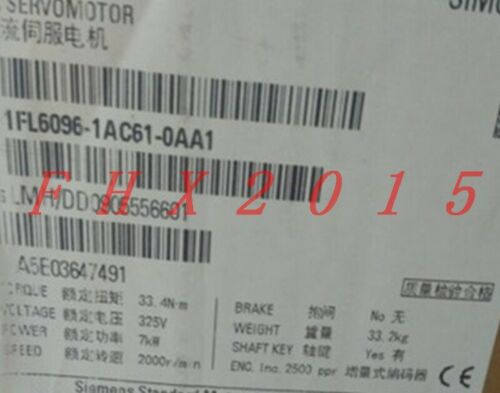 ONE NEW SIEMENS Servo Motor 1FL6096-1AC61-0AA1