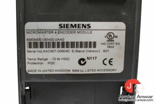 SIEMENS 6SE6400-0EN00-OAAO ENCODER EVALUATION MODULE