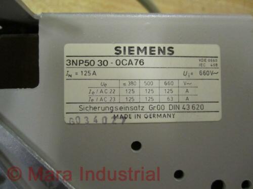 Siemens 3NP5 030-0CA76 Load-Break Switch 3NP50300CA76