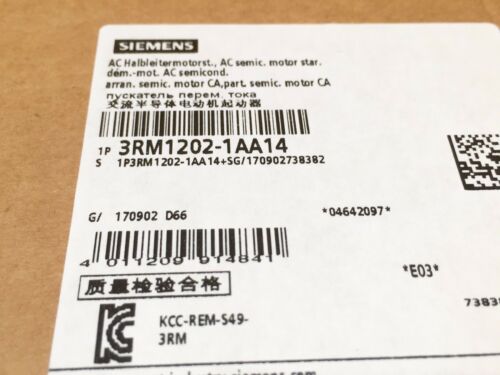 NEW SIEMENS 3RM1202-1AA14 SEMICONDUCTOR MOTOR STARTER 480 VOLT