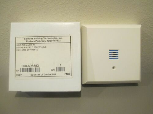 NIB, Siemens U-MHT-W, 20-31 VDC Mini Horn, Off White