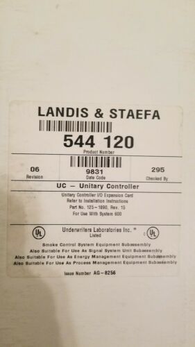 SIEMENS. P/N: 544-120. (UC) UNITARY CONTROLLER I/O EXPANSION CARD. FACTORY...