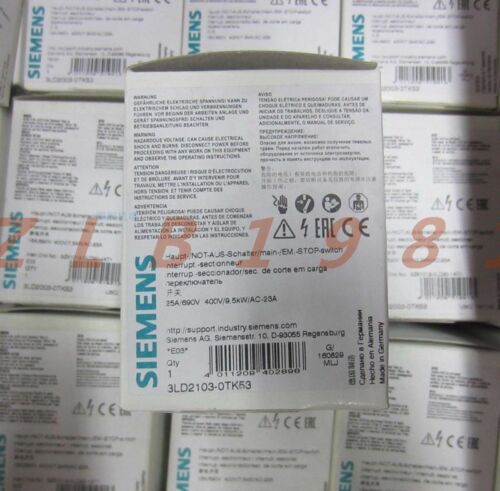 ONE NEW- Siemens switch 3LD2103-0TK53