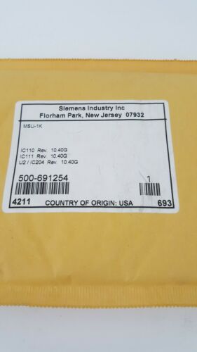 Siemens 500-691254 Rev 10.40G MSU-1K