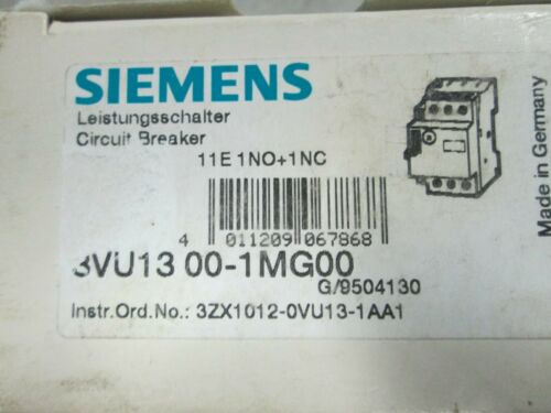 Siemens Starter Motor Protector 3VU1300-1 MG00 (NIB)