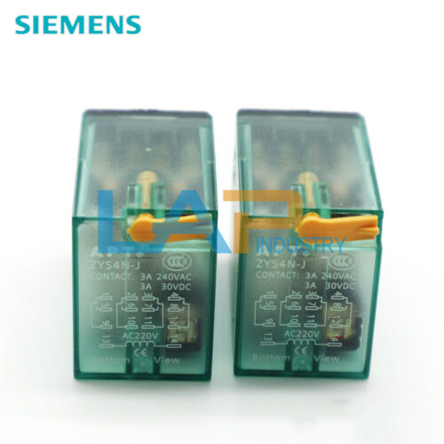 QTY:2 NEW For Siemens APT Intermediate Relay ZYS4N-J AC220V