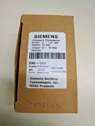 SIEMENS 590-503 Differential Pressure Transducer Free Shipping