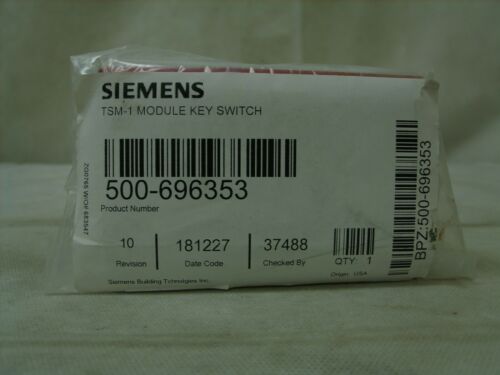 SIEMENS - Fire Alarm Module Key Switch TSM-1 / 500-696353 ~ NOS