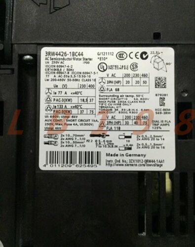 ONE NEW- Siemens 3RW4426-1BC44